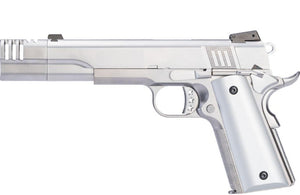 AW Custom NE31 "Hitman" Series 1911 Gas Blowback Pistol w/ Muzzle Compensator (Color: Silver)
