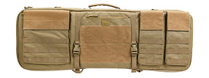 LT-289TN LANCER TACTICAL 1000D NYLON 3-WAY CARRY 35" DOUBLE RIFLE GUN BAG (TAN)