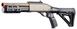 Golden Eagle GE8878 3/6-Shot Pump Action Gas Airsoft Sawed-Off Shotgun w/ M-LOK Forend & Delta Stock - (Tan)