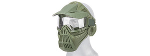 2607G Full Face Mask w/ Goggle Lens Eye Protection (OD Green)