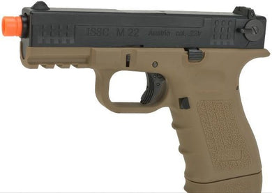 ISSC M22 Glock 19 Airsoft Gas Blowback Pistol Dark Earth