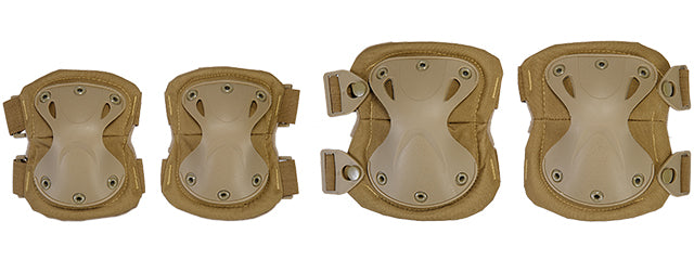 AC-478T Tactical Quick-Release Knee & Elbow Pad Set (Tan)