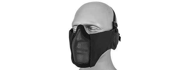 AC-643B Tactical Elite Face and Ear Protective Mask (Black)