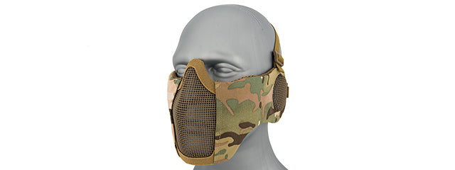 AC-643C Tactical Elite Face and Ear Protective Mask (CAMO)