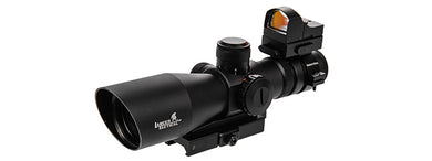 CA-1419 3-9X42 RED & GREEN ILLUMINATED LONG RANGE SCOPE W/ BACKUP RED DOT SIGHT