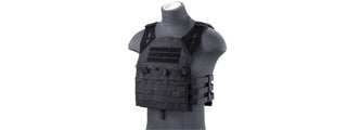CA-1897B Lancer Tactical Lightweight Molle Tactical Vest with Retention Cords (Color: Black)