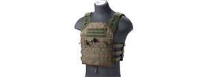 CA-1897G Lancer Tactical Lightweight Molle Tactical Vest with Retention Cords (Color: OD)