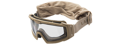 Lancer Tactical Rage Protective Tan Airsoft Goggles (CLEAR LENS)