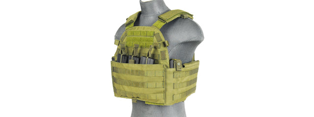 CA-311G2N 1000D Nylon Airsoft Molle Plate Carrier (OD Green)