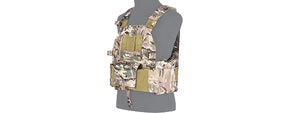 Lancer Tactical SLK Plate Carrier w/Side Plate Dual-Mag Compartment Multicam