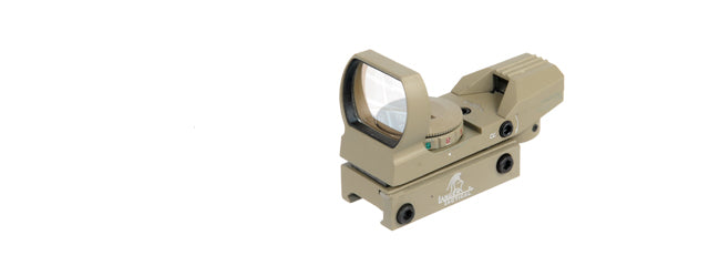 Lancer Tactical CA-401T Red & Green Dot Reflex Sight Tan- 4 Reticles