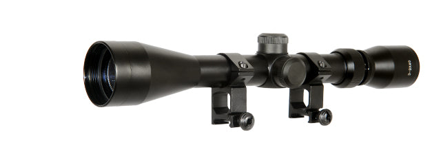 CA-408B Lancer Tactical 3-9x40 Rifle Scope w/Rings