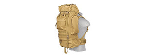 CA-L108T 65L Waterproof Outdoors Trail Backpack (Tan)