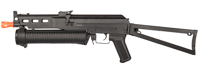 Golden Eagle Airsoft PP-19 Bizon SMG AEG w/side folding stock - Black