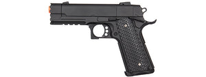 GE3008 Golden Hawk Zinc M1911 Tactical Spring Airsoft Pistol - Black