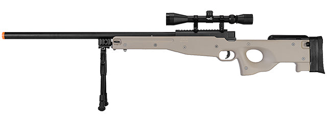 WELL MB01TAB L96 AWP Bolt Action Rifle w/Bipod & Scope (Color: Tan)