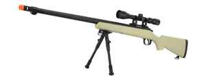 MB07TAB Well VSR-10 Bolt Action Sniper Rifle w/Fluted Barrel, Scope & Bipod (Color: Tan)