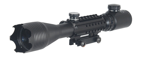 MB1300 4-16x50MM Tri-Rail Illuminated Rifle Scope w/ Intergrated Scope Mount