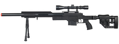 Wellfire MB4410BAB Bolt Action Sniper Rifle w/ Scope And Bipod Black
