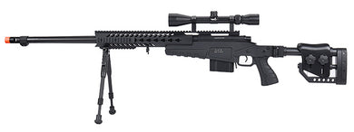Wellfire MB4418-2BAB Bolt Action Sniper Rifle w/ Scope And Bipod Black