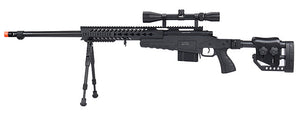 Wellfire MB4418-2BAB Bolt Action Sniper Rifle w/ Scope And Bipod Black
