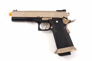 HX1133 AW Custom Hi-Capa Competition Full Auto Select Fire GBB Airsoft Pistol (Color: Flat Dark Earth Slide)