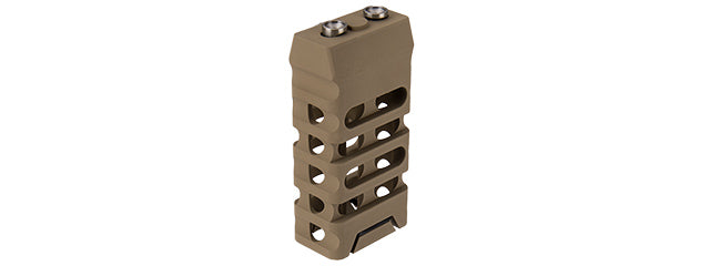 RA-T013A1-T Ranger Armory Skeletonized Straight Cut Keymod Short Vertical Foreward Grip (Tan)