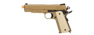 WE-E010-T WE Tech Kimber Style 1911 Gas Blowback Airsoft Pistol (TAN)