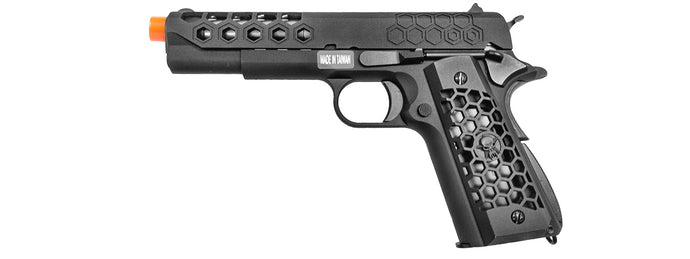 WE-E016-BK WE-Tech 1911 Hex Cut Gen. 2 Gas Blowback Airsoft Pistol Black