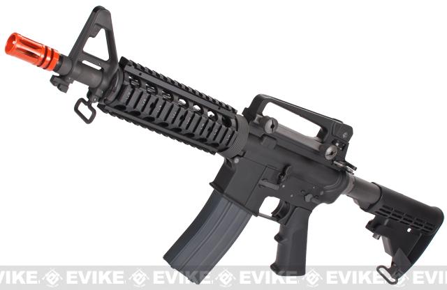 WE Open Bolt Full Metal M4 CQB Airsoft Gas Blowback GBB Rifle - Black Edition